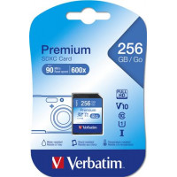 Memóriakártya, SDXC, 256GB, CL10/U1, 90/10 MB/s, VERBATIM "Premium" Memóriakártya, SDXC, 256GB, CL10/U1, 90/10 MB/s, VERBATIM "Premium"