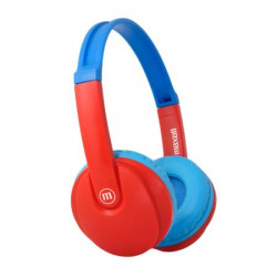 Fejhallgató, gyerek méret, vezeték nélküli, Bluetooth, mikrofonnal, MAXELL "HP-BT350", kék-piros Fejhallgató, gyerek méret, vezeték nélküli, Bluetooth, mikrofonnal, MAXELL "HP-BT350", kék-piros