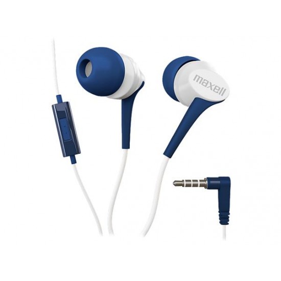 Fülhallgató, mikrofonnal, MAXELL "Fusion+", fehér-kék