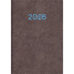 Naptár, tervező, A5, napi, DAYLINER "Animal", Grizzly-szürkésbarna