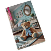 Diák zsebkönyv, heti, 2025/2026 tanév, REALSYSTEM, mackó Diák zsebkönyv, heti, 2025/2026 tanév, REALSYSTEM, mackó