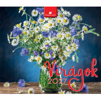 Naptár, asztali, havi, álló, mini, DAYLINER "Virágok"