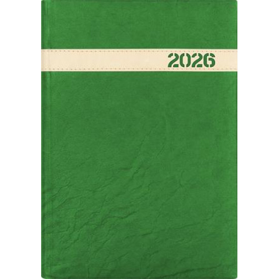 Naptár, tervező, A5, napi, DAYLINER, "The Boss", zöld Naptár, tervező, A5, napi, DAYLINER, "The Boss", zöld