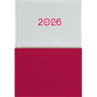 Naptár, tervező, A5, napi, DAYLINER "Contrast", fehér-piros