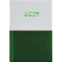 Naptár, tervező, A5, napi, DAYLINER "Contrast", fehér-zöld