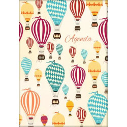 Naptár, tervező, A5, heti, DAYLINER, "Colors", Balloons