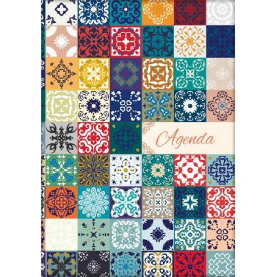 Naptár, tervező, A5, napi, DAYLINER, "Colors", Mosaic