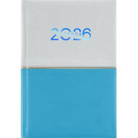 Naptár, tervező, B6, heti, DAYLINER "Contrast", fehér-világoskék