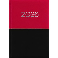 Naptár, tervező, B6, heti, DAYLINER "Contrast", piros-fekete