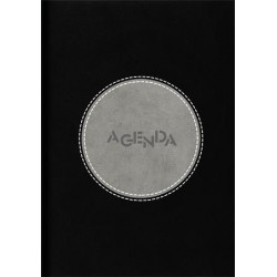 Naptár, tervező, A5, napi, DAYLINER "Central", fekete-szürke