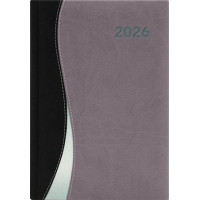 Naptár, tervező, A5, heti, DAYLINER, "Dubai", fekete-szürke