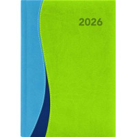 Naptár, tervező, A5, heti, DAYLINER, "Dubai", kék-zöld