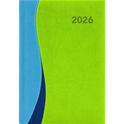 Naptár, tervező, A5, heti, DAYLINER, "Dubai", kék-zöld