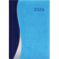Naptár, tervező, A5, napi, DAYLINER, "Dubai", kék-világoskék