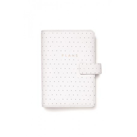 Kalendárium, gyűrűs, betétlapokkal, personal méret, FILOFAX "Moonlight", fehér