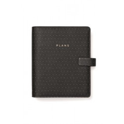 Kalendárium, gyűrűs, betétlapokkal, A5, FILOFAX "Moonlight", fekete