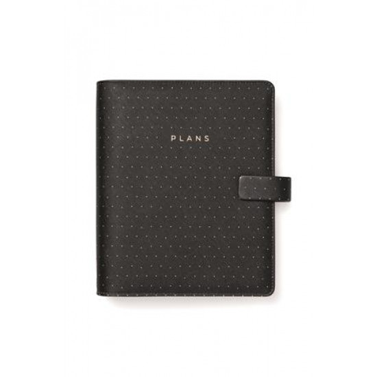 Kalendárium, gyűrűs, betétlapokkal, A5, FILOFAX "Moonlight", fekete