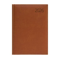 Naptár, tervező, A5, napi, műbőr, TOPTIMER, "Business", barna