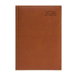 Naptár, tervező, A5, napi, műbőr, TOPTIMER, "Business", barna
