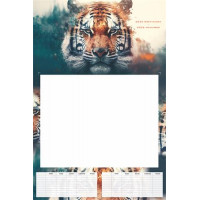 Naptár, fali, diák, 2025/2026 tanév, TOPTIMER, "Tiger" Naptár, fali, diák, 2025/2026 tanév, TOPTIMER, "Tiger"