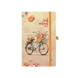 Naptár, tervező, A5, heti, TOPTIMER, "Csak Nőknek", bicikli