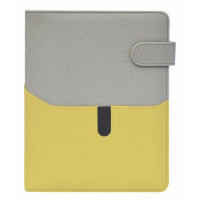 Kalendárium, gyűrűs, betétlapokkal, "L", műbőr, SATURNUS, "229", szürke-sárgászöld