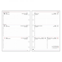 Kalendárium betét, tervező, heti, "L", SATURNUS, fehér 2025 Kalendárium betét, tervező, heti, "L", SATURNUS, fehér 2025