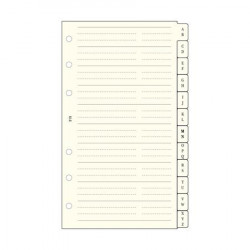 Kalendárium betét, telefonregiszter, "L", SATURNUS, chamois