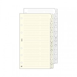 Kalendárium betét, telefonregiszter, "L", SATURNUS, fehér