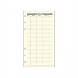 Kalendárium betét, költségtervező "L", SATURNUS