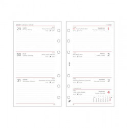 Kalendárium betét, tervező, heti, "M", SATURNUS, fehér 2026