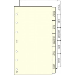 Kalendárium betét, elválasztólap, "M", SATURNUS, chamois Kalendárium betét, elválasztólap, "M", SATURNUS, chamois