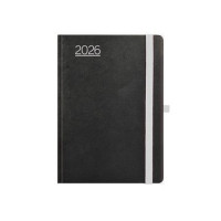 Naptár, tervező, B6, heti, TOPTIMER, "Nero", fekete-szürke