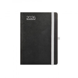Naptár, tervező, B6, heti, TOPTIMER, "Nero", fekete-szürke