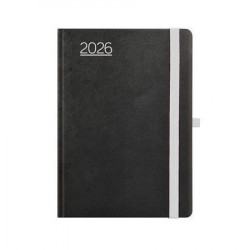 Naptár, tervező, A5, napi, TOPTIMER, "Nero", fekete-szürke