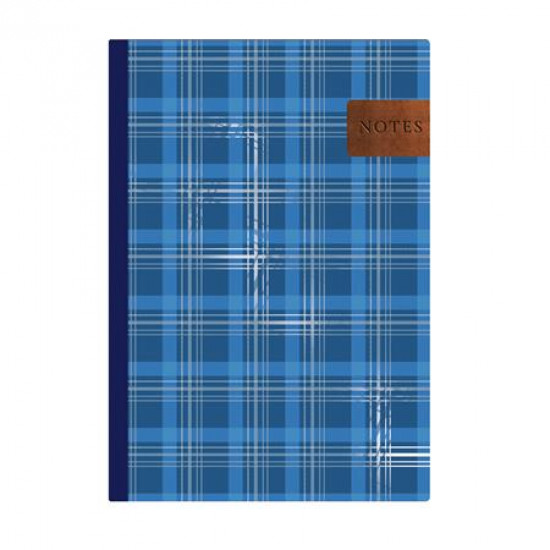 Jegyzetfüzet, A5, vonalas, 96 lap, TOPTIMER "Notes", kék skótkockás