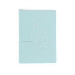 Naptár, tervező, A5, heti, TOPTIMER "Pastel", kék