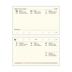Kalendárium betét, tervező, heti, "S", SATURNUS, chamois 2025 Kalendárium betét, tervező, heti, "S", SATURNUS, chamois 2025