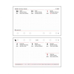 Kalendárium betét, tervező, heti, "S", SATURNUS, fehér 2025 Kalendárium betét, tervező, heti, "S", SATURNUS, fehér 2025