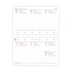 Kalendárium betét, tervező, heti, "S", SATURNUS, fehér 2026