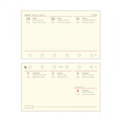 Kalendárium betét, tervező, heti, "S", SATURNUS, chamois 2026