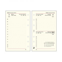 Kalendárium betét, tervező, napi, "S", SATURNUS, chamois 2025 Kalendárium betét, tervező, napi, "S", SATURNUS, chamois 2025