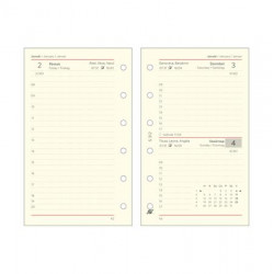 Kalendárium betét, tervező, napi, "S", SATURNUS, chamois 2026