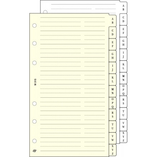 Kalendárium betét, telefonregiszter, "S", SATURNUS, chamois