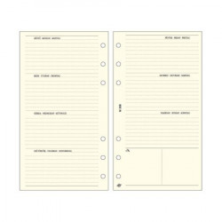 Kalendárium betét, heti tervező bianco, "S", SATURNUS, chamois Kalendárium betét, heti tervező bianco, "S", SATURNUS, chamois