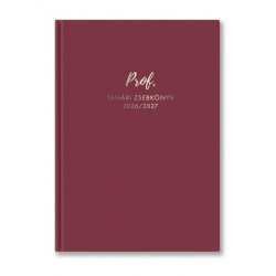 Tanári zsebkönyv, 2026/2027 tanév, A5, heti, TOPTIMER, málna