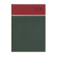 Naptár, tervező, A5, napi, TOPTIMER, "Young", bordó-fehér-zöld