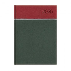 Naptár, tervező, A5, napi, TOPTIMER, "Young", bordó-fehér-zöld