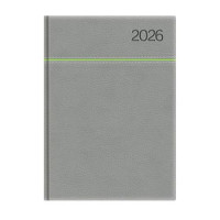 Naptár, tervező, A5, napi, TOPTIMER, "Young", szürke-zöld