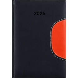 Naptár, tervező, B5, heti, DAYLINER "Memphis", fekete-narancs Naptár, tervező, B5, heti, DAYLINER "Memphis", fekete-narancs
